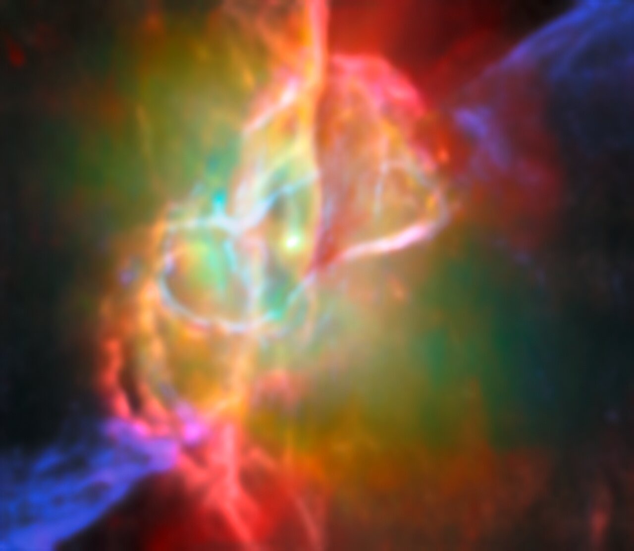 Butterfly Nebula NGC (Webb and ALMA image)