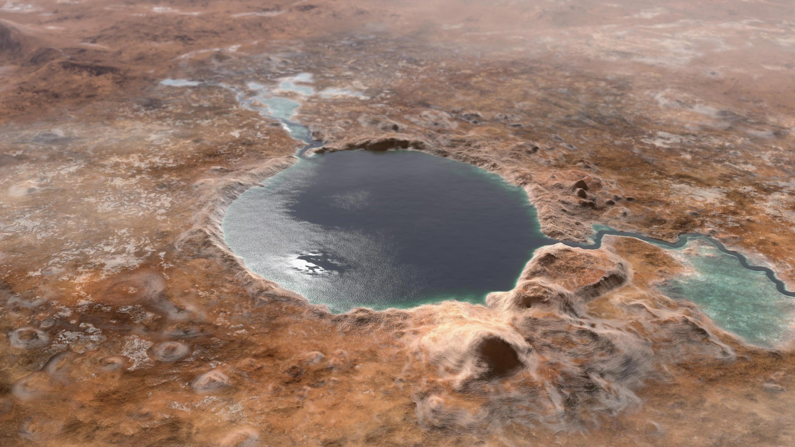 Mars Jezero Crater Lake scaled