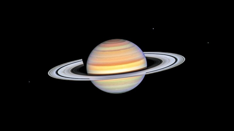 Saturn rings spokes Hubble October