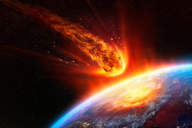 Meteor Asteroid Impacting Earth x